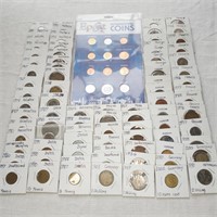 Huge Collection Foreign Coins Carded
