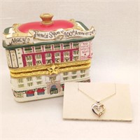 Macy's 10K Necklace w/ Diam in Box