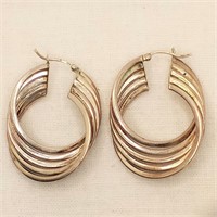 Heavy 925 Silver Earrings