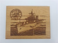 Engraved Wood USS Blue Ridge LCC-19