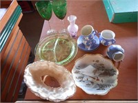 WEDGEWOOD AND DEPRESSION GLASS LOT