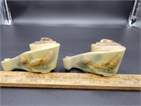 Pine Bough Candle Holder Pair