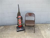 Metal Folding chair & Bissell Vacuum Cleaner