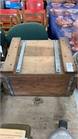 Wooden crate with M-1 brass and clips