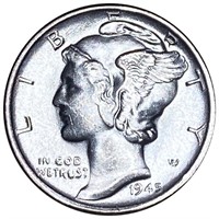 1945-S Mercury Silver Dime UNCIRCULATED