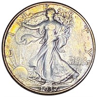 1937 Walking Liberty Half Dollar CLOSELY UNC