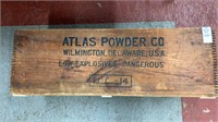 Atlas powder company wooden box 25 inches long