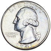1941-D Washington Silver Quarter UNCIRCULATED