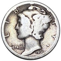 1931-D Mercury Silver Dime NICELY CIRCULATED