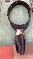 Leather holster with belt