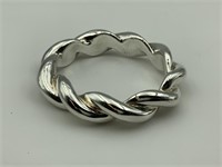 Sterling hollow rope bangle
