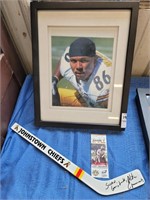 Hines Ward autographed photo framed, Johnstown