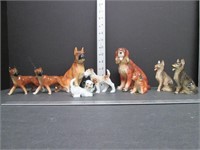 9 Ceramic Dog Ornaments