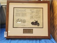Framed Harley art 1924-1998, 74 years of progress