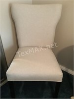 Linen Straight Back Chair