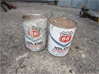 PHILLIPS 66 IGLOO SNOWMOBILE OIL CANS