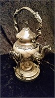Vintage Silver On Cooper Tilting Tea Pot