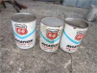 PHILLIPS 66 AVIATION OIL CANS