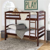 Wood Twin over Twin Bunk Bed, Espresso
