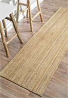 nuLOOM Rigo Hand Woven Jute Runner Rug, 2' 6" x