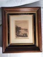 Early Framed Engraving Signed