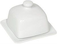Now Designs Square Butter Dish, White