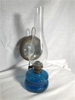 Austrian Hanging Oil Lamp w/ Illuminator