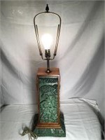 1970's Vintage Aztec Table  Lamp - Zarebski