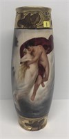 Austrian Vase with angels/cherubs, arts and crafts