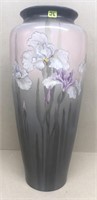 Monumental Vase w/ handpainted Iris  ** FEATURED I