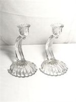 Art Glass Candlestick Holders