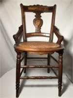 Victorian Walnut  Wonven Seat Chair
