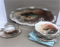 14 pc. Fish Service Set: *** FEATURED IN BOOK ***