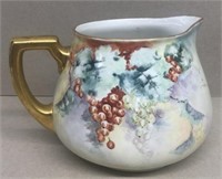 Cider Pitcher w/ hand-painted grapes