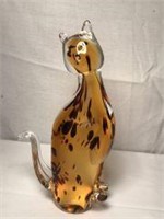 Amber Art Glass Cat
