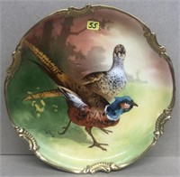Decorative Plate w/ male & female pheasents signed