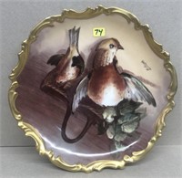 Game Plate with birds and basket