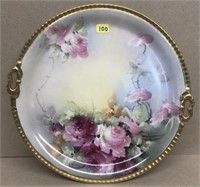Handled Cake Plate with roses