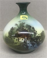 Royal Bonn with 5'' scenic vase with a cabin