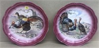 Limoge Turkey and Pheasant Plates
