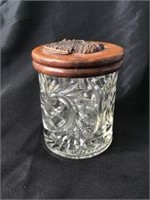 1940's Biscuit Jar with Wood Scotty Dog Top
