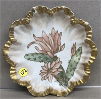 Cactus Decorative Plate.  Signed Depose'.  8"