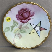 7 3/4" Plate w/ Eastern Star and Rose