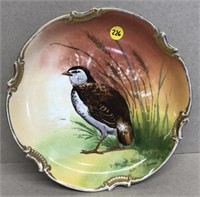 Game Plate, Coronet, Limoges France 10"