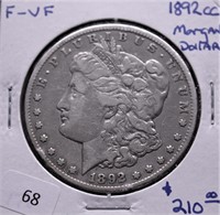 1892 CC MORGAN DOLLAR F