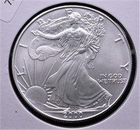 2000 SILVER EAGLE  GEM