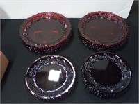 Avon Ruby Red small plates 8 of each