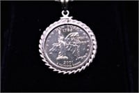 STERLING SILVER COIN NECKLACE