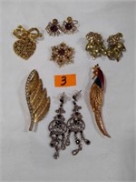 Costume boraches earrings pins & jewelry
