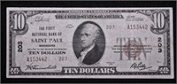 1929 10 $ NATIONAL CURRENCY NOTE VF